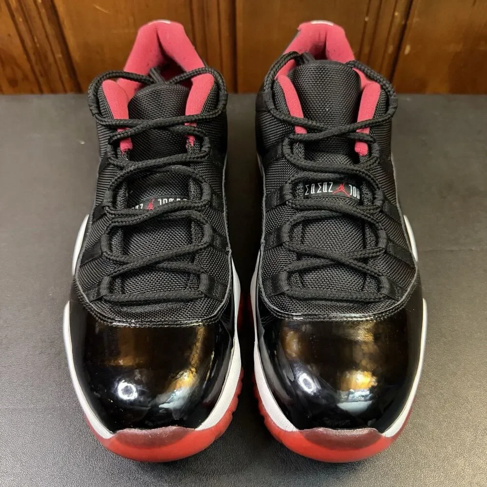Jordan 11 Retro Lows Bred 2014 Release (528895-012) Black/Red Playoffs Size 11